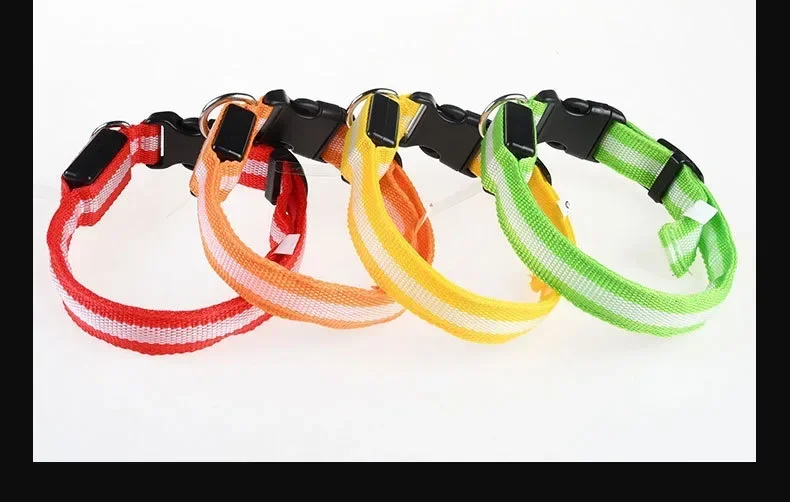 Dog Collar Nylon LED Night Safety Flashing Glow In The Dark Pet Dog Leash pet Dogs Luminous Fluorescent dog accessories collar - Image 27