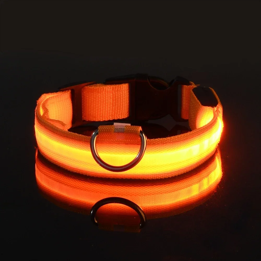 Dog Collar Nylon LED Night Safety Flashing Glow In The Dark Pet Dog Leash pet Dogs Luminous Fluorescent dog accessories collar - Image 11