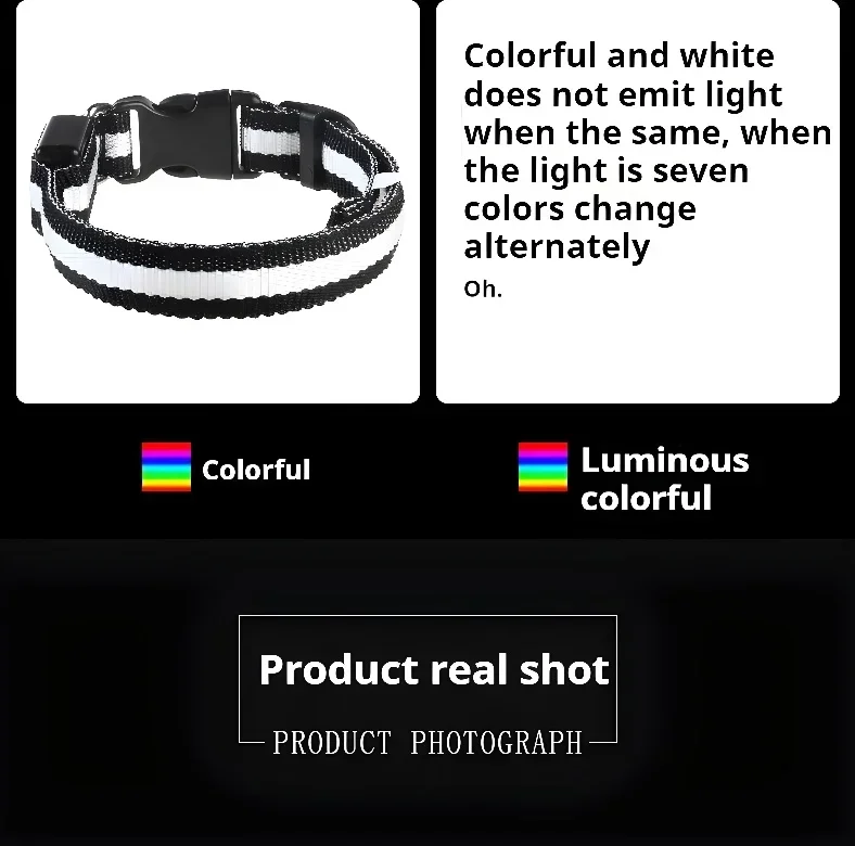 Dog Collar Nylon LED Night Safety Flashing Glow In The Dark Pet Dog Leash pet Dogs Luminous Fluorescent dog accessories collar - Image 22
