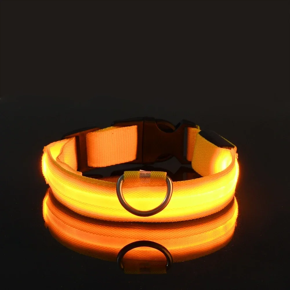 Dog Collar Nylon LED Night Safety Flashing Glow In The Dark Pet Dog Leash pet Dogs Luminous Fluorescent dog accessories collar - Image 12