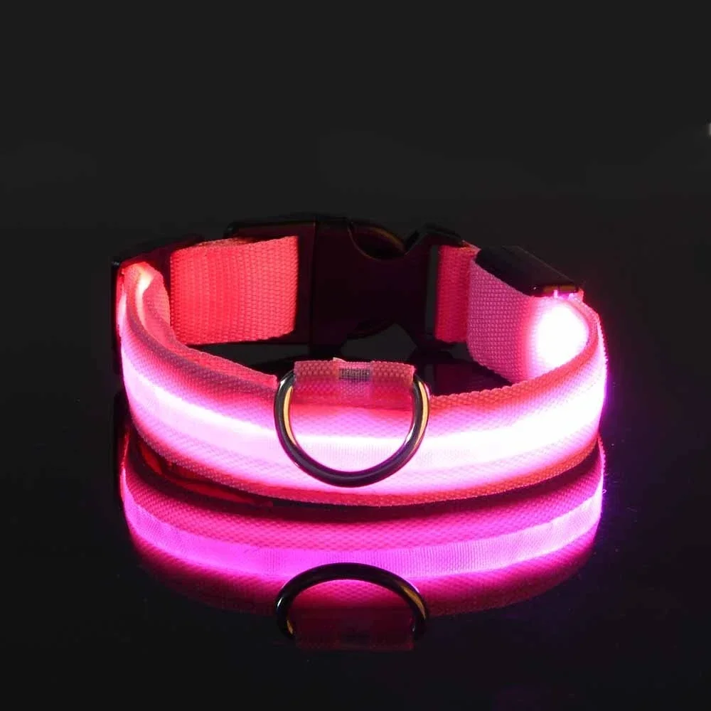 Dog Collar Nylon LED Night Safety Flashing Glow In The Dark Pet Dog Leash pet Dogs Luminous Fluorescent dog accessories collar - Image 13