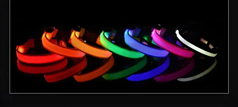 Dog Collar Nylon LED Night Safety Flashing Glow In The Dark Pet Dog Leash pet Dogs Luminous Fluorescent dog accessories collar - Image 23