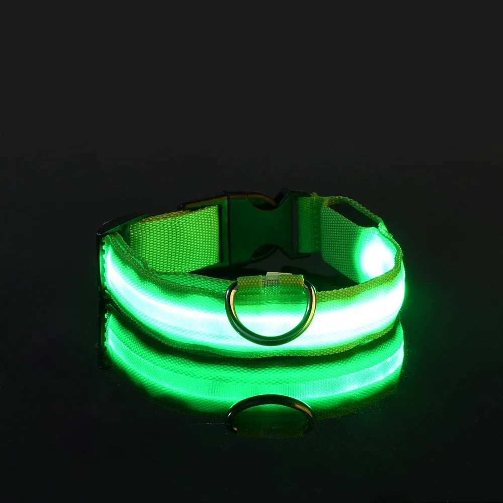 Dog Collar Nylon LED Night Safety Flashing Glow In The Dark Pet Dog Leash pet Dogs Luminous Fluorescent dog accessories collar - Image 8